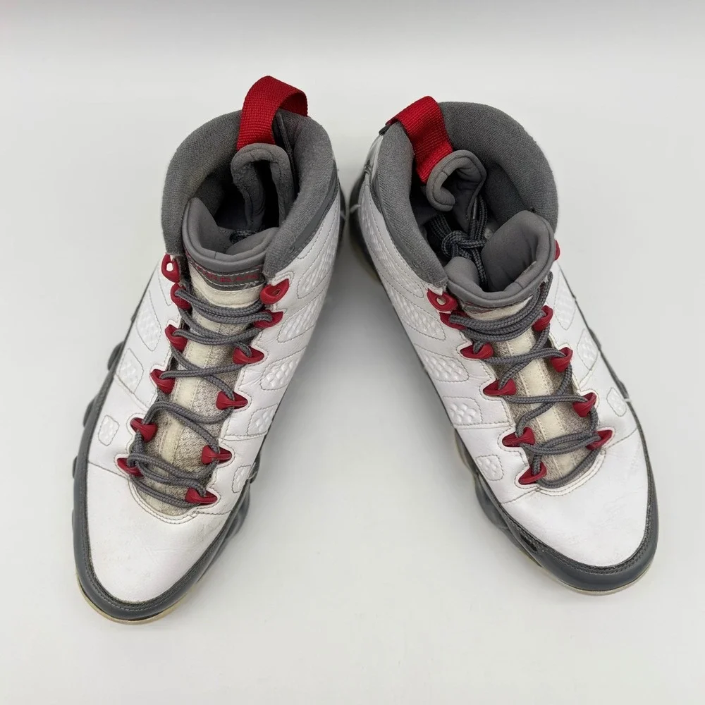 Air Jordan 9 Retro Fire Red White Grey CT8019-162 Mens 10 Basketball Shoes